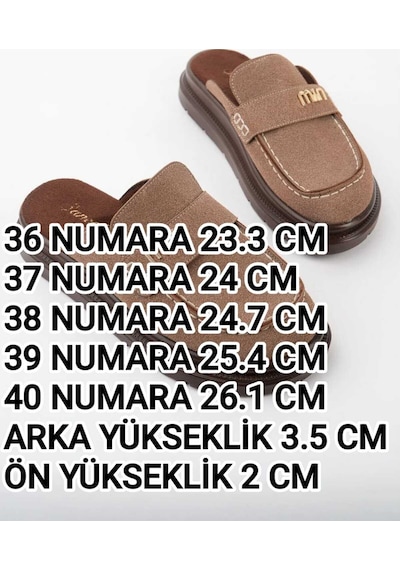 Bahrina Kadın Vizon Süet Loafer Tokalı Terlik Vizon Süet