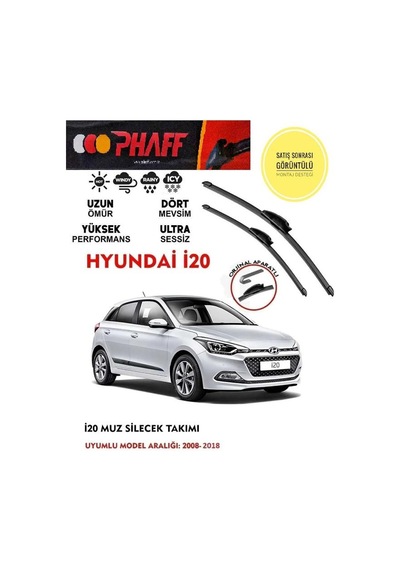 Hyundai I20 Silecek Takımı 12 14 Motor Araca Özel Aparat 2008 - 2018