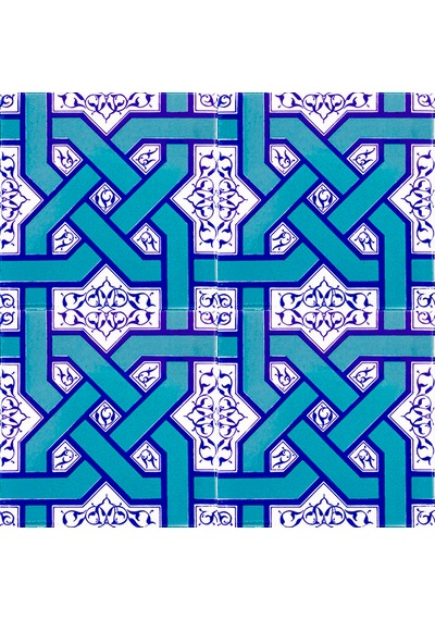 Armada Çini 20x20 Cm Ac 6 Selçuklu Turkuaz Zincir Geçme Çini Kar