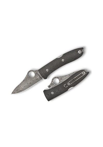 Spyderco Spyopera Cf Pln Damasteel-thor Çakı Siyah