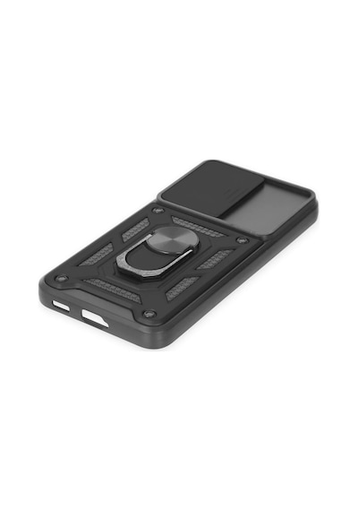 Ilkeshop Newface Samsung Galaxy Uyumlu S23 Fe Kılıf Pars Lens Yüzüklü Silikon - Siyah Sıyah