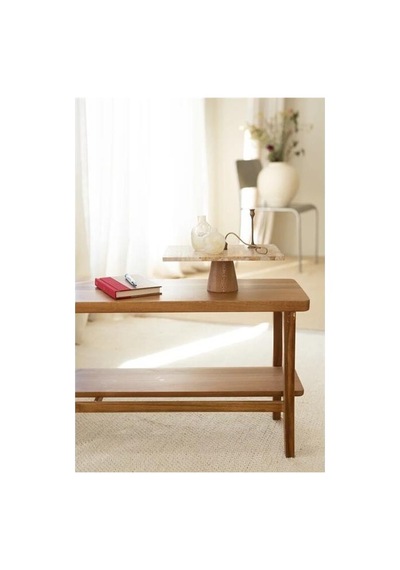 Akayev Traverten 30x20 Cm Konik Ahşap Ayaklı Sunumluk