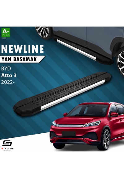 S-dizayn Byd Atto 3 Newline Krom Yan Basamak 193 Cm 2022 Üzeri
