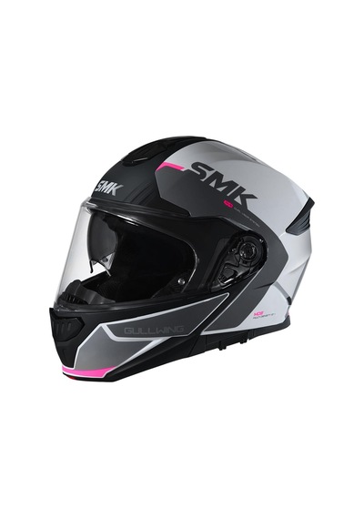 Smk Gullwıng Kresto Çene Açılır Kask Gl169 Beyaz - Açık Pembe