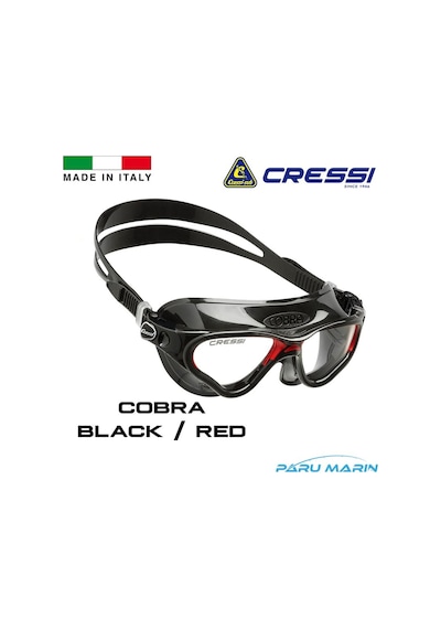 Parumarin Cressi Cobra Black / Red Yüzücü Gözlüğü