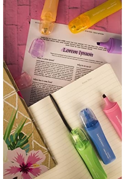 Sv-brfkps Berry Fosforlu Kalem, Pastel Sarı 124-Pembe