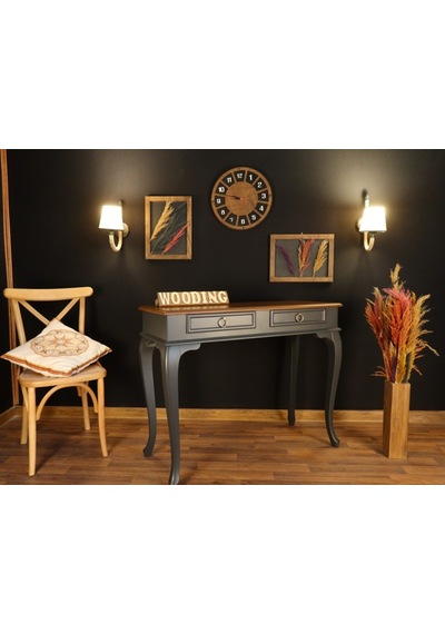 Wooding 120 Cm Çekmeceli Masif Antrasit Ceviz Dresuar (548588322) Ceviz