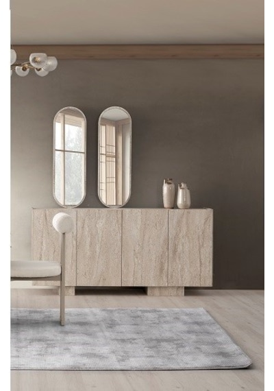 Traverten Mdf Konsol Ve Ayna Mermer