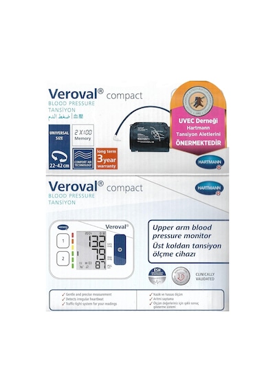 Hartmann Veroval Compact Tam Otomatik Üst Koldan Ölçer Tansiyon Aleti