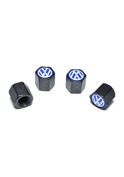 Volkswagen Passat B5 1997-2005 Metal Sibop Kapağı 4 Adet Mavi-beyaz