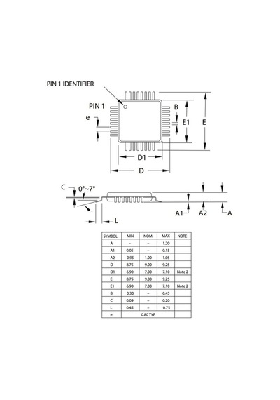 Atmega328p U-kr Smd 8-bit 20mhz Mikrodenetleyici Tqfp-32