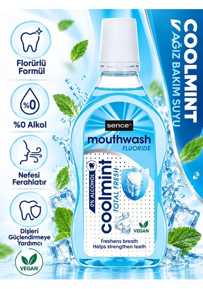 Sence Coolmint Ağız Çalkalama Suyu Florürlü 500ml