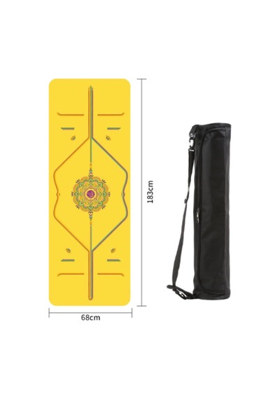 Tr Kauçuk Yüzey Yoga Matı Premium Quality 5 Mm Sarı Diğer