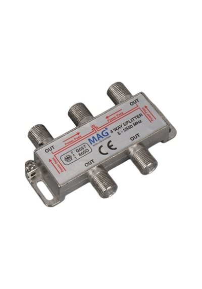 Mag 5-2500 Mhz 1/4 Splitter Uydu Anten Sinyal Dağıtıcı