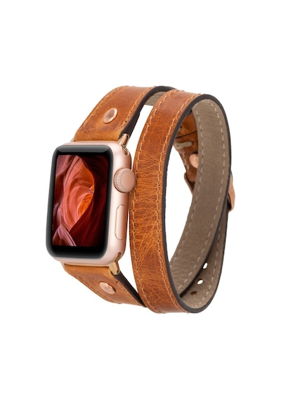Apple Watch Uyumlu Deri Kordon 42-44-45mm Slim Dt Rt V18
