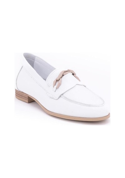 Mammamia D24ya-3215 Kadın Deri Loafer Ayakkabı D24YA-3215-R7263 Beyaz