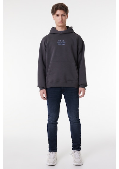 Lee Relaxed Fit Geniş Kesim Kapüşonlu Içi Polarlı Sırt Baskılı Antrasit Sweatshirt LM05RHON Siyah Lee Relaxed Fit Geniş Kesim Kapüşonlu Içi Polarlı Sırt Baskılı Antrasit Sweatshirt LM05RHON Siyah