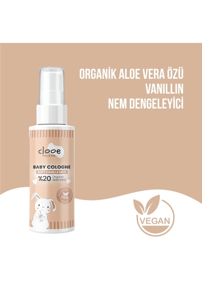 Hassas Ciltlere Özel Organik Aloe Vera Özlü Süt Ve Vanilya Kokulu Soft Vanilla Milk Bebek Kolonyası Çanta Boyu Dörtlü Ekonomik Paket