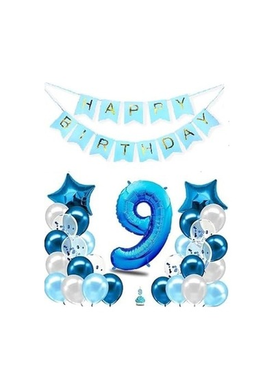 Mavi Renk Yaş Balon Set, 9 2 Yaş Mavi