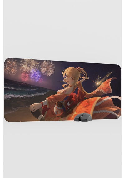 Yoimiya Genshin Impact Anime Gacha V4 - 90x40 Xxl Gaming Mouse Pad Fare Altlığı
