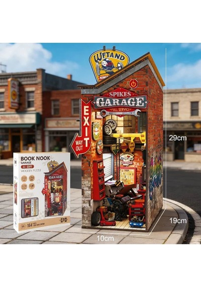 3d Wooden Puzzle Book Stand Series Garage 68048