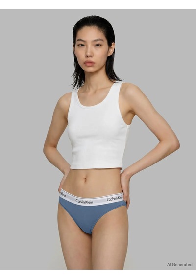 Calvin Klein Thong 2pk Mavi-siyah 2li Paket