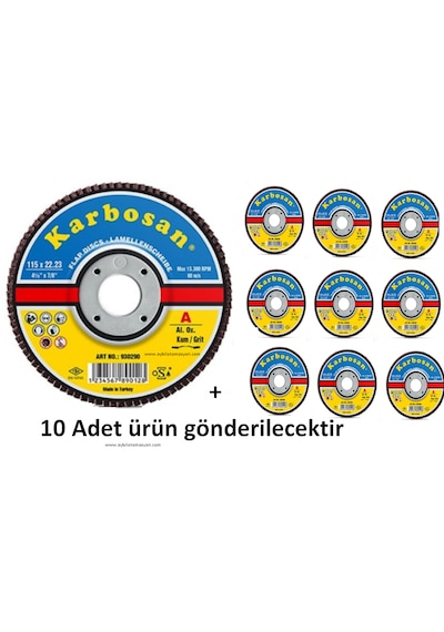 Karbosan Flap Ao Kırmızı 115x22 120 Kum 982995 10 Adet