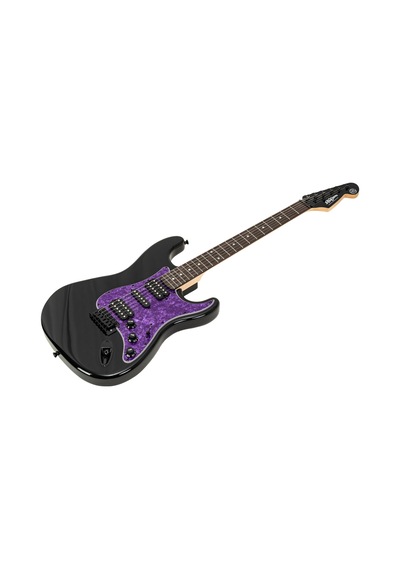 New Orleans Vega Pr Hsh Mat Siyah Ve Mor Elektro Gitar
