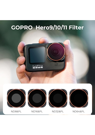K&f Concept Gopro Uyumlu 4 Lü Filtre Seti - Nd8&pl + Nd16&pl + Nd32&pl + Nd64&pl