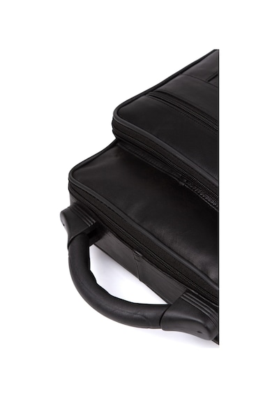 Newish Polo Erkek Hakiki Deri Günlük Omuz Ve El Çantası 22x27 Cm - New099 - Siyah