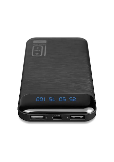 Powerway TX10 10000 mAh Dijital Göstergeli Taşınabilir Şarj Cihazı Powerbank Siyah