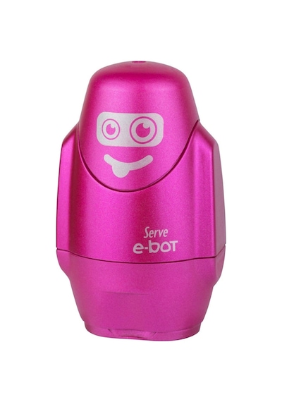 Serve E-Bot Silgili Kalemtıraş Metalik Pembe Tekli