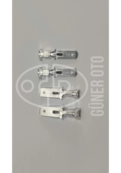 Uzun Tırnaklı Erkek Fiş-kablo Ucu 6.3 Mm Gümüş Kaplama-100 Adet