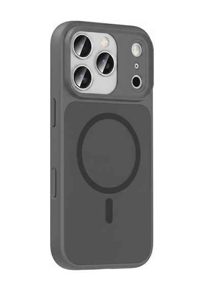 Apple Uyumlu iPhone 17 Pro Magsafe Özellikli Sert Fall Telefon Kılıfı Gri