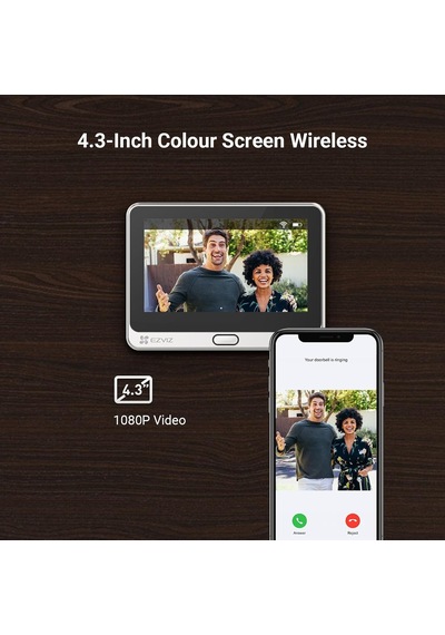 Dp2c 2mp 1080p Kablosuz Akıllı Görüntülü Kapı Dürbünü, Entegre Ekran Ve Kapı Zili, Bataryalı, Pır Hareket Al