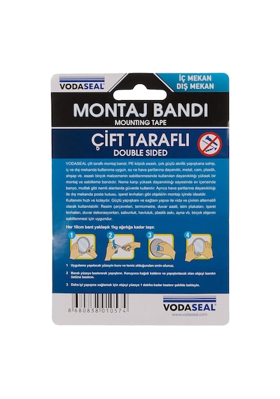 Vodaseal Çift Taraflı Montaj Bandı 20mmx3mt