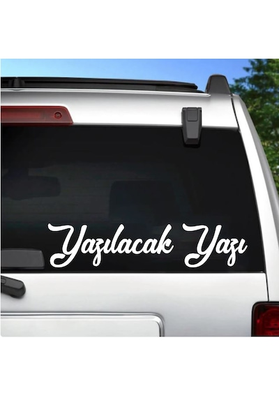 Kişiye Özel Ad Soyad Sticker 2 Adet - Araba Oto Motosiklet Karavan Sticker - 00121 15 Cm