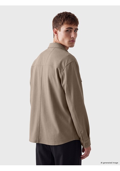 Lcw Vision Kahverengi Regular Fit Tek Cepli Erkek Gömlek Ceket