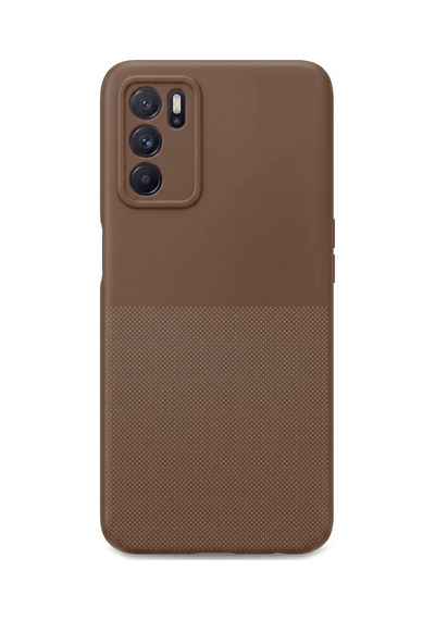 Oppo A16 4g Uyumlu Kamera Korumalı Silikon Telefon Kılıfı Darbe Emici İçi Kadife Tırtıklı Kaymaz Yüzeyli Yumuşak Kılıf-54269 Kahverengi