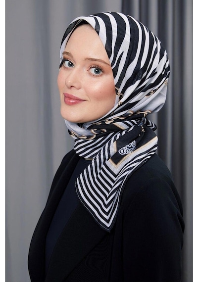 Levidor Twill İpek Eşarp Siyah