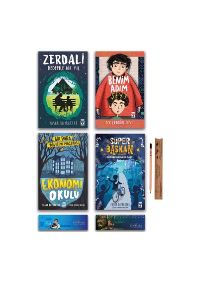 İlk Genç Timaş Benim Adım Şeyy - Zerdali - Ekonomi Okulu - Süper Başkan Set 4 Kitap