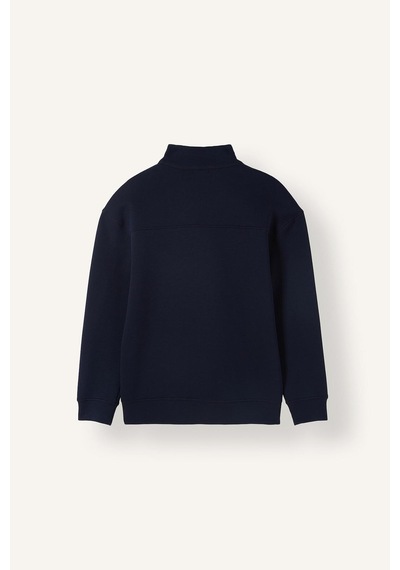 Defacto Boxy Fıt Dik Yaka Skuba Kumaş Uzun Kollu Basic Sweatshirt E9363ax26aunv146 Lacivert-nv146