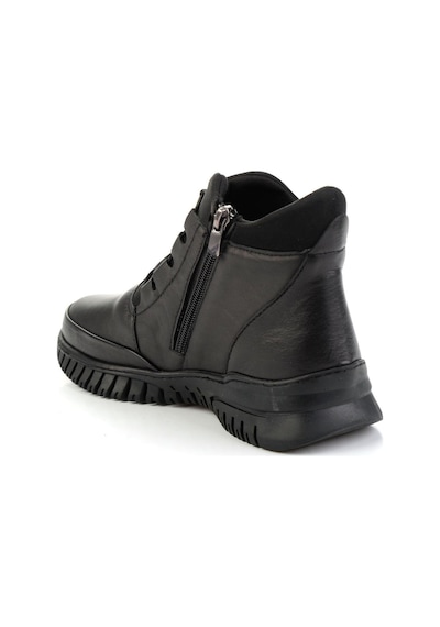 Bambi Siyah Hakiki Deri Kadın Bot & Bootie K02462040603 Siyah