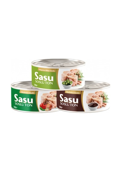 Sasu Jalapeno Biber Soslu + Barbekü Soslu + Sebze Çeşnili Ton Balığı 3 x 160 G