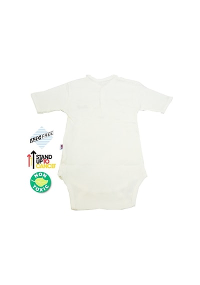 Bebeciti Sema Baby Yarım Kol Kaşkorse Badi (Body) - Ekru 12-18 Ay Ekru