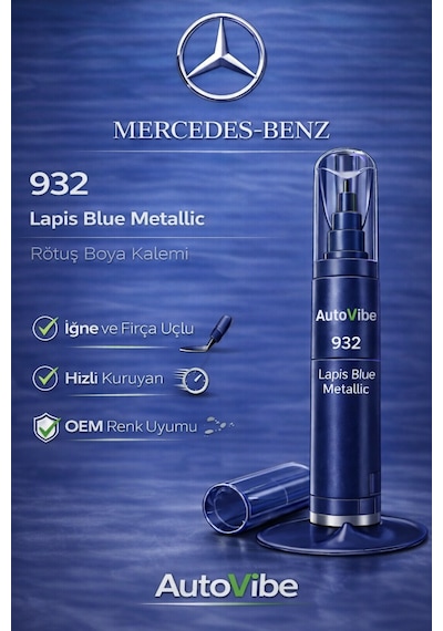 Mercedes-benz Rötuş Boya Kalemi 932 Lapis Blue Metallic
