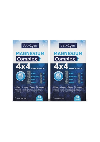 Sorvagen 4x4 Magnezyum Complex 60 Tablet 2 Li Set