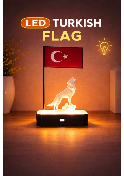 Türkiye Bayrak Dekoru Kişiselleştirilebilir Led Tabanlı Masa Üstü Manifest Hediyelik Ofis Ev Dekoru 3d Baskı Özel Tasarım 1