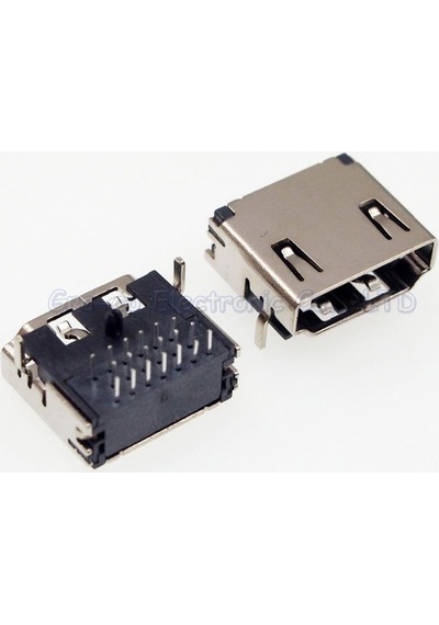 Hdmi Dişi Lehim Tipi Soket 90 Derece Dişi 19 Pin Dik Hdmi Dişi Soket