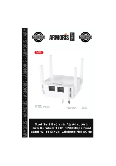 Özel Seri Bağlantı Ağ Adaptörü Hızlı Kurulum Tx01 1200mbps Dual Band Wi-fi Sinyal Güçlendirici 5ghz